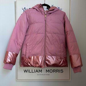Crewcuts kids reversible pink puffer coat XL